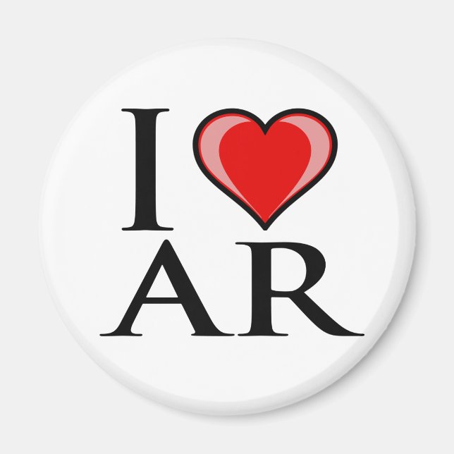 Imã I Love AR - Arkansas (Frente)