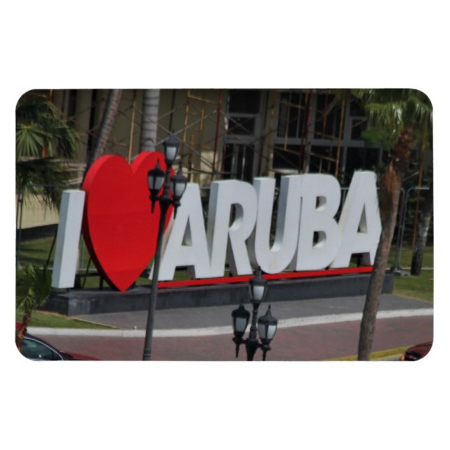 Ímã "I Love Aruba", Fotografia, Magnet (Horizontal)