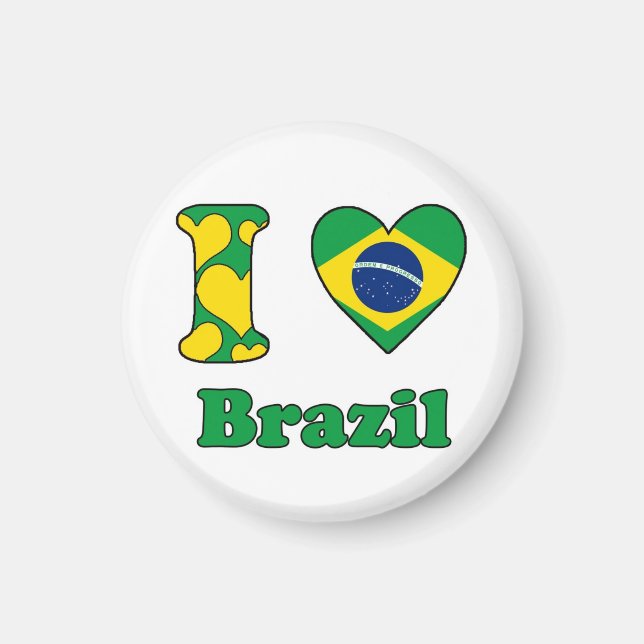 Imã I love Brazil magnet (Frente)