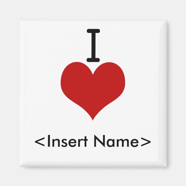 Imã I Love (coração) (Frente)