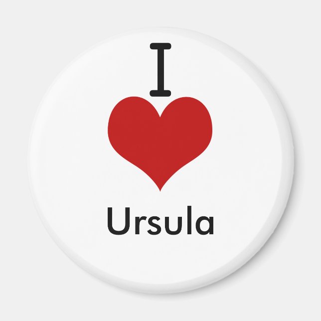Imã I Love (coração) Ursula (Frente)