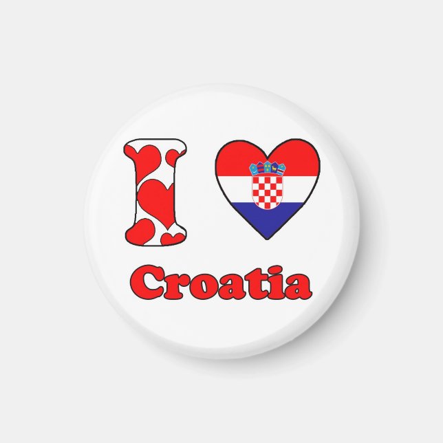 Imã I love Croatia magnet (Frente)