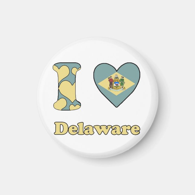 Imã I love Delaware (Frente)