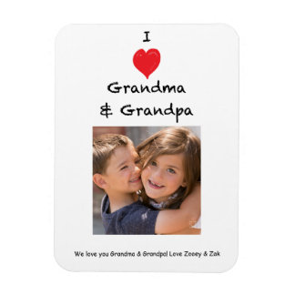 Ímã I Love Grandma and Grandma Photo Magnet Keepsake