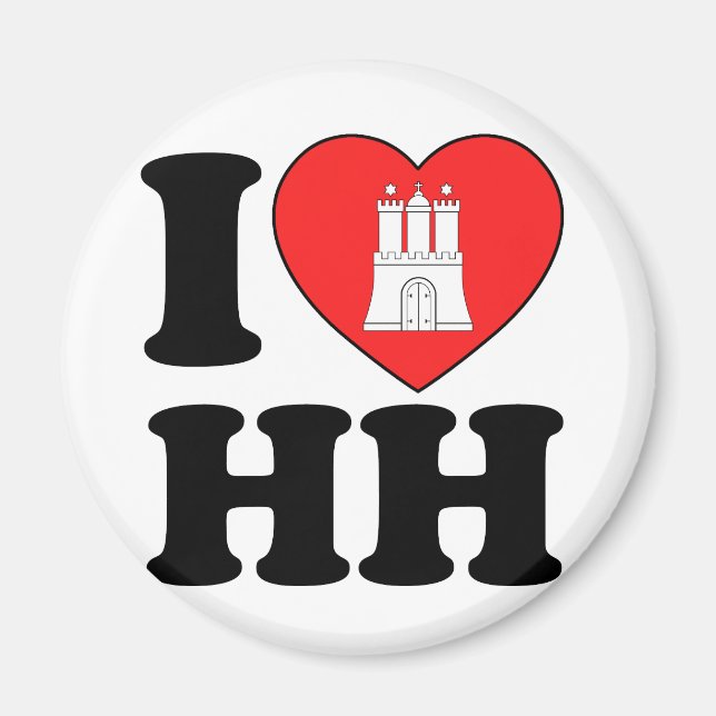 Imã I Love Hamburg (HH) (Frente)