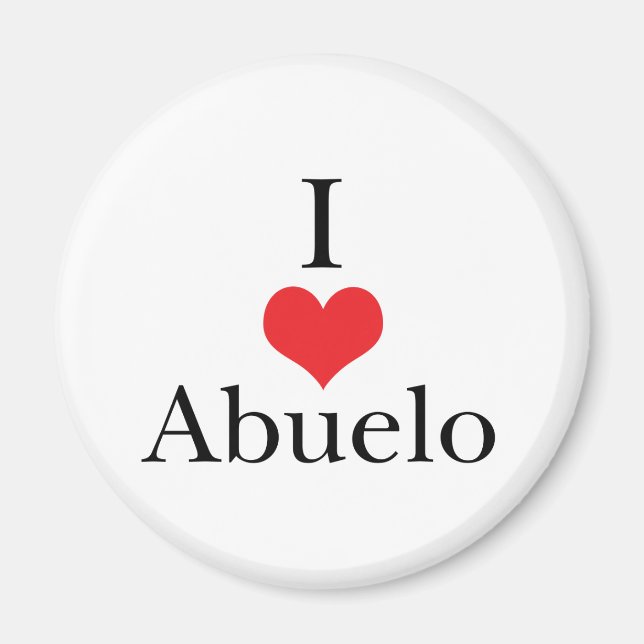 Imã I Love (Heart) Abuelo (Frente)
