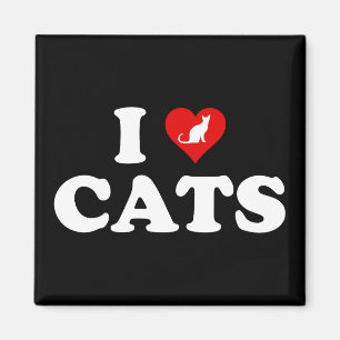 Imã I Love (Heart) Cats