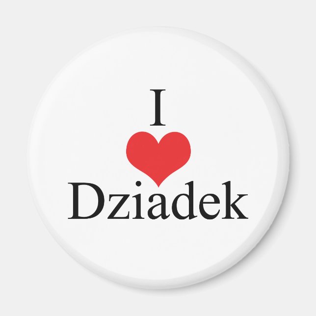 Imã I Love (Heart) Dziadek (Frente)