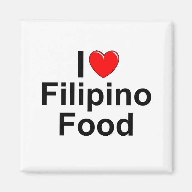 Imã I Love (Heart) Filipino Comida (Frente)
