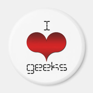 Imã I Love (Heart) Geek Magnet