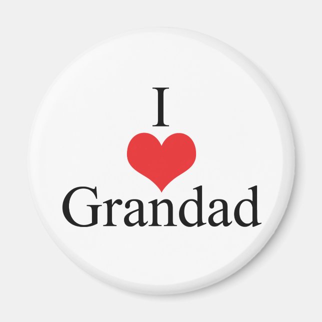 Imã I Love (Heart) Grandad (Frente)