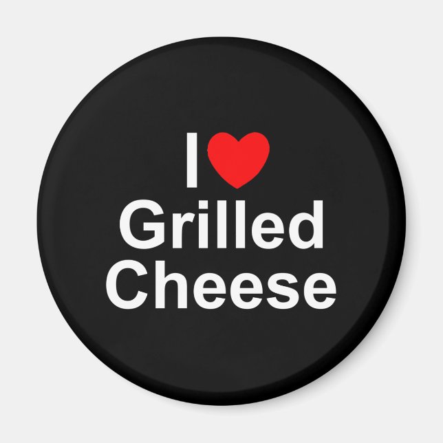 Imã I Love (Heart) Grilled Cheese (Frente)