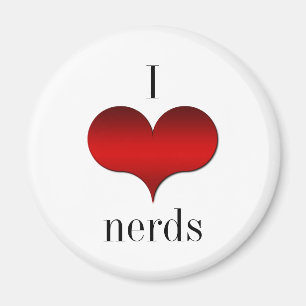 Imã I Love (Heart) Nerd Magnet