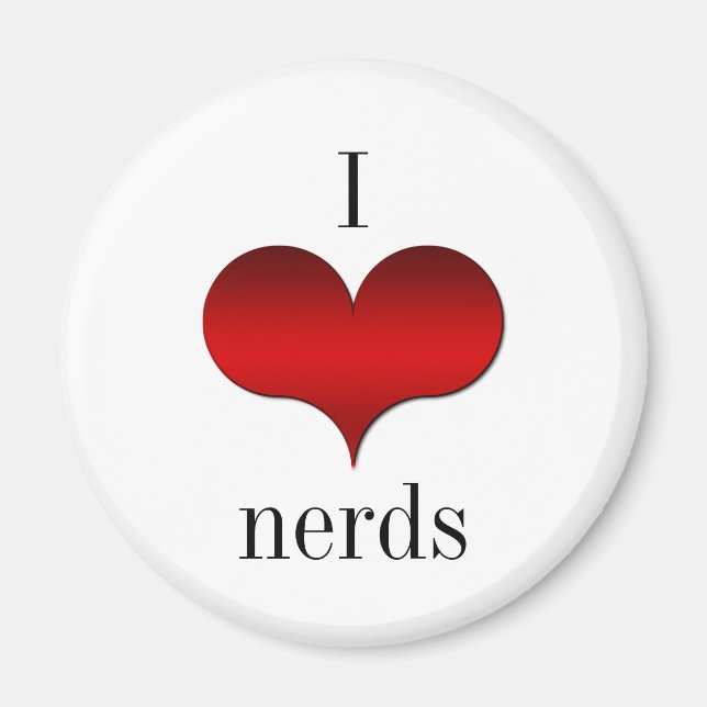 Imã I Love (Heart) Nerd Magnet (Frente)
