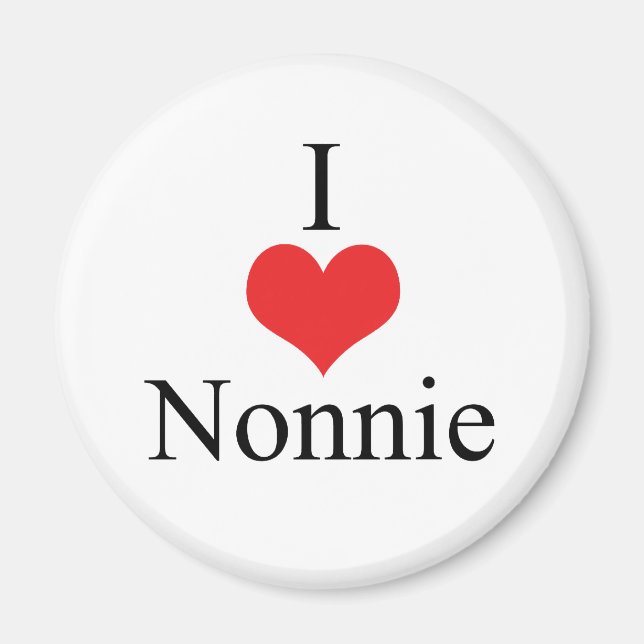 Imã I Love (Heart) Nonnie (Frente)