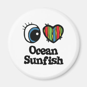 Imã I Love (Heart) Ocean Sunfish