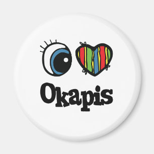 Imã I Love (Heart) Okapis