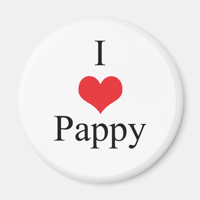 Imã I Love (Heart) Pappy (Frente)
