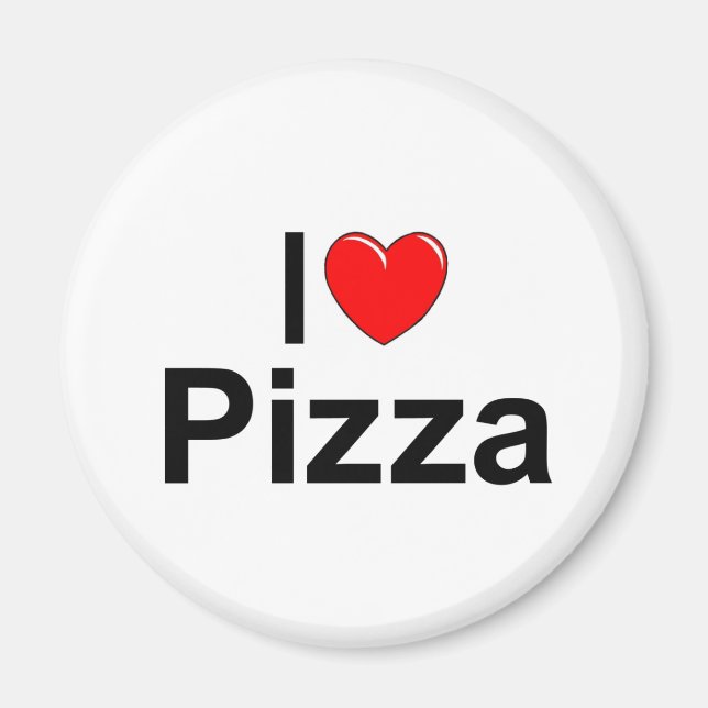 Imã I Love (Heart) Pizza (Frente)