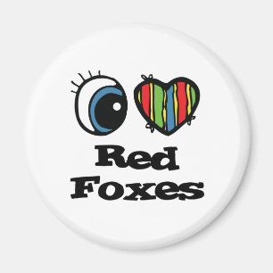 Imã I Love (Heart) Red Foxes
