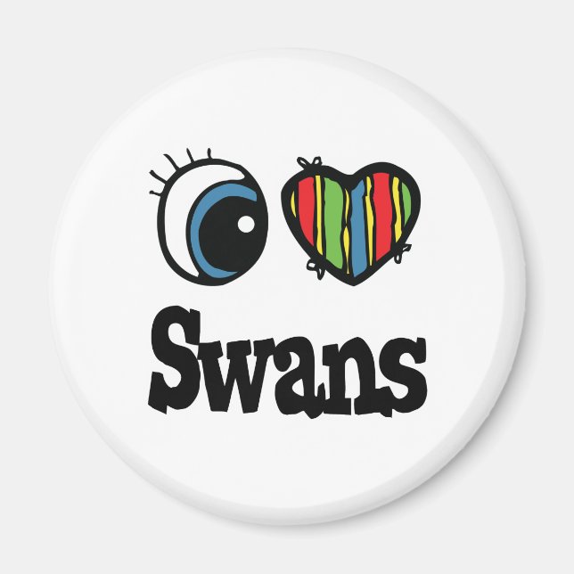 Imã I Love (Heart Swans) (Frente)