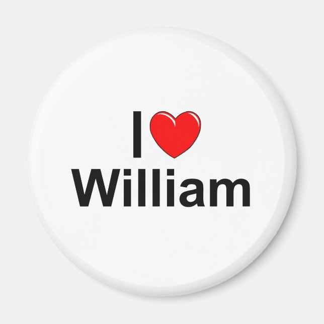 Imã I Love (Heart) William (Frente)