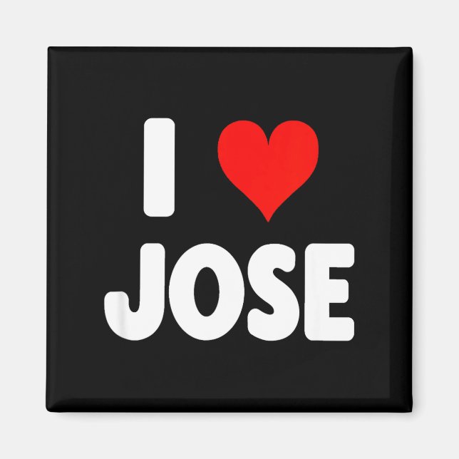 Imã I Love Jose - Heart  (Frente)