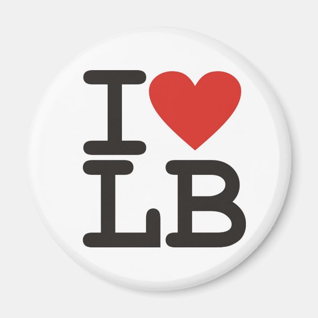 Imã I Love LB Magnet (Frente)