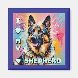 Imã I love my German Shepherd