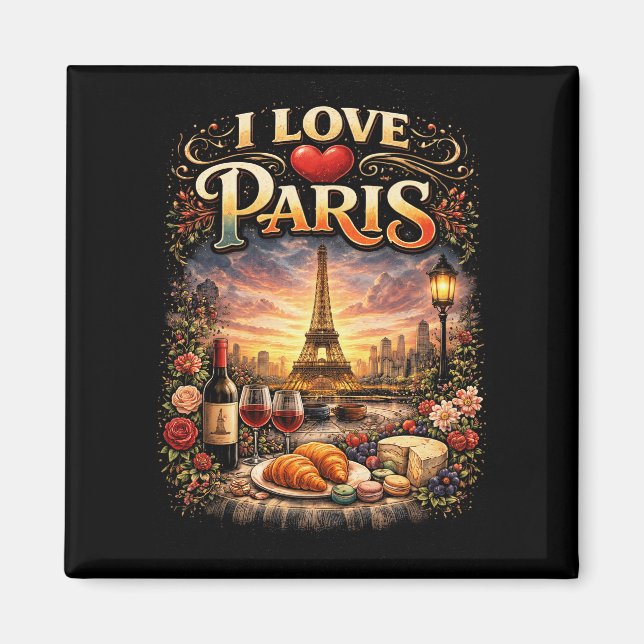 Imã I Love Paris (Frente)