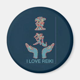 Imã I Love Reiki - Reiki Hands Symbol