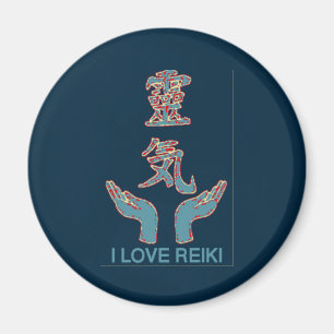 Imã I Love Reiki - Reiki Hands Symbol