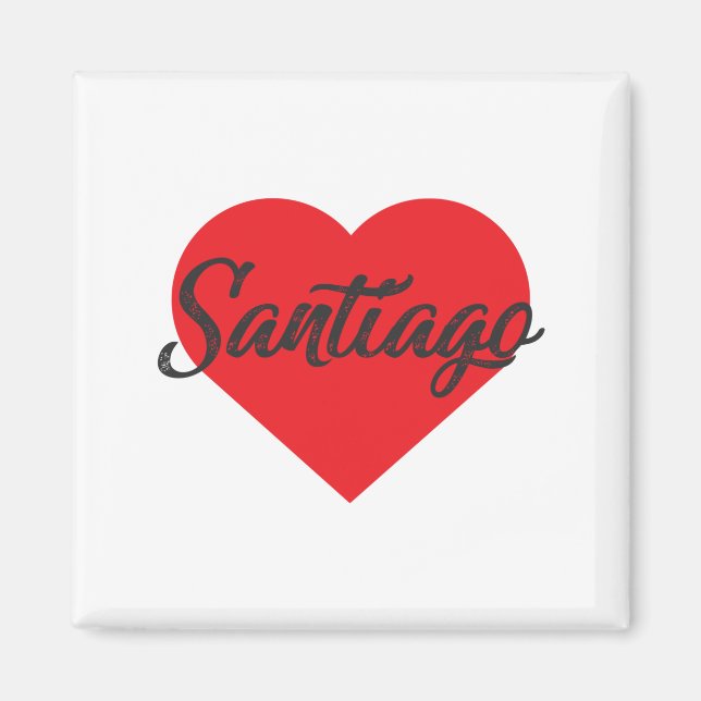 Imã I Love Santiago - Chile (Frente)