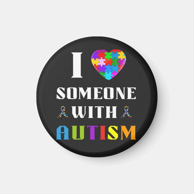 Imã I Love Someone With Autism (Frente)