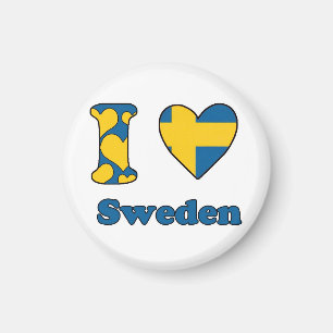Imã I love Sweden magnet