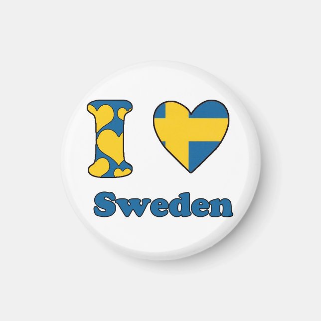 Imã I love Sweden magnet (Frente)
