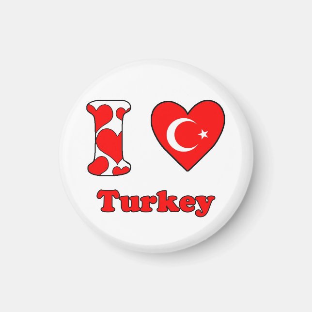 Imã I love Turkey magnet (Frente)