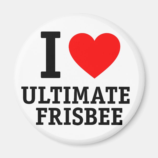 Imã I Love Ultimate Frisbee (Frente)