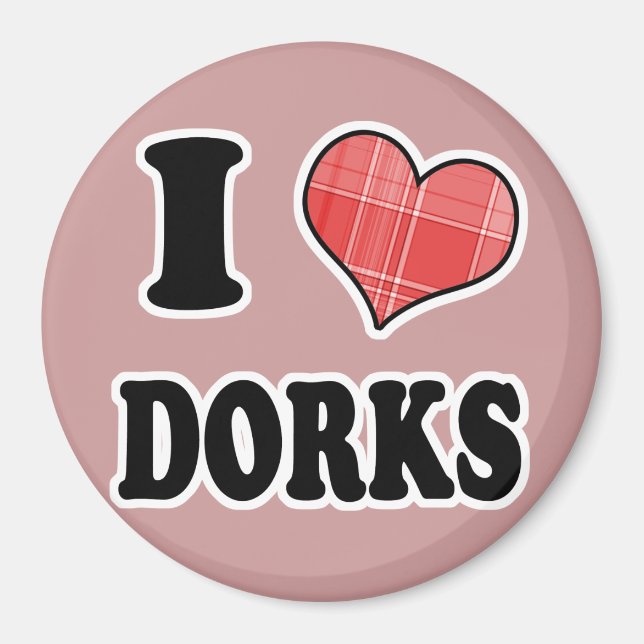 Imã I Love (Xadrez Heart) Dorks (Frente)
