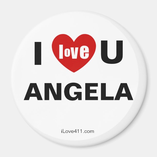 Imã I Love You Angela (Frente)