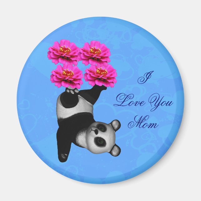 Imã I Love You Mom Juggling Panda  (Frente)