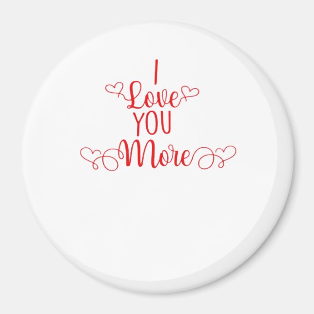 Imã I Love You More Minimal Romantic Style  (Frente)