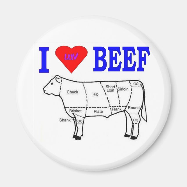 IMÃ I LUV BEEF (Frente)