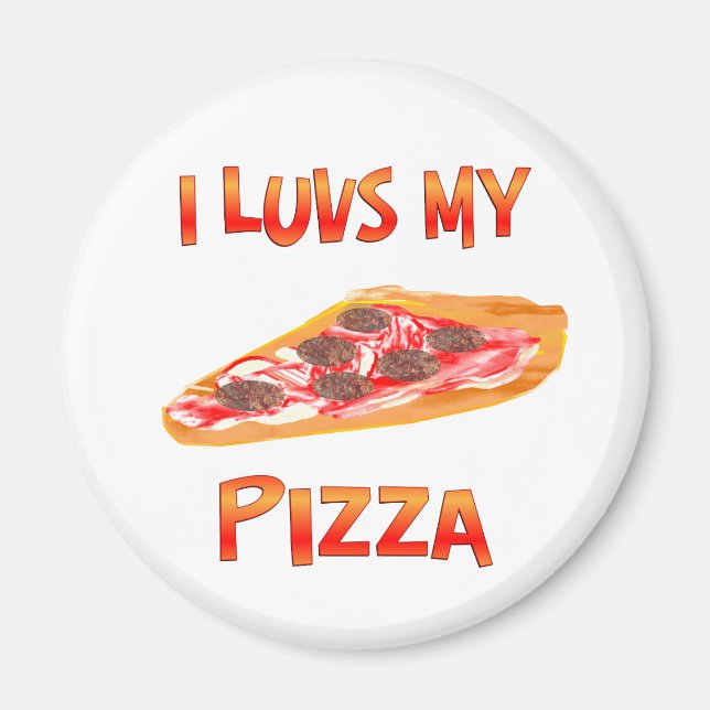Imã I Luvs Pizza (Frente)