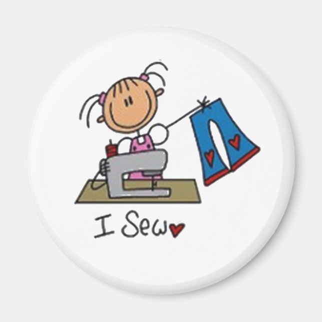 Imã I Sew Stick Figure (Frente)