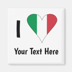Imã I (Sinalizador Italiano Amor Coração) Seu Texto