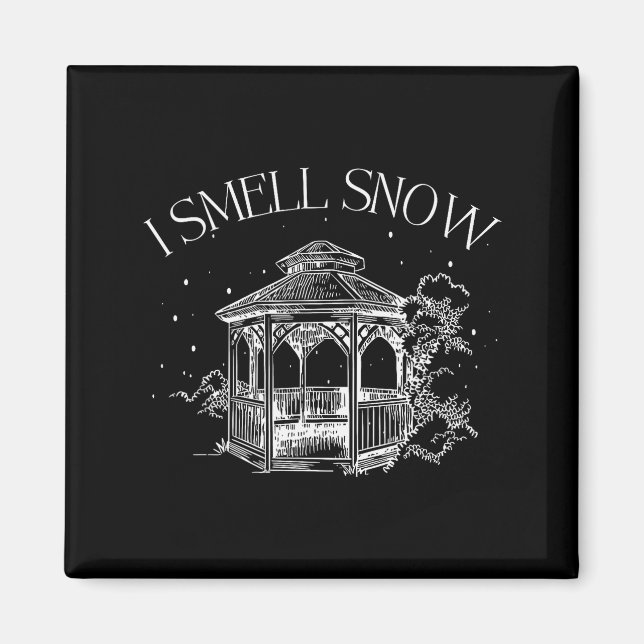 Imã I Smell Snow Winter Christmas Snowball Design  (Frente)