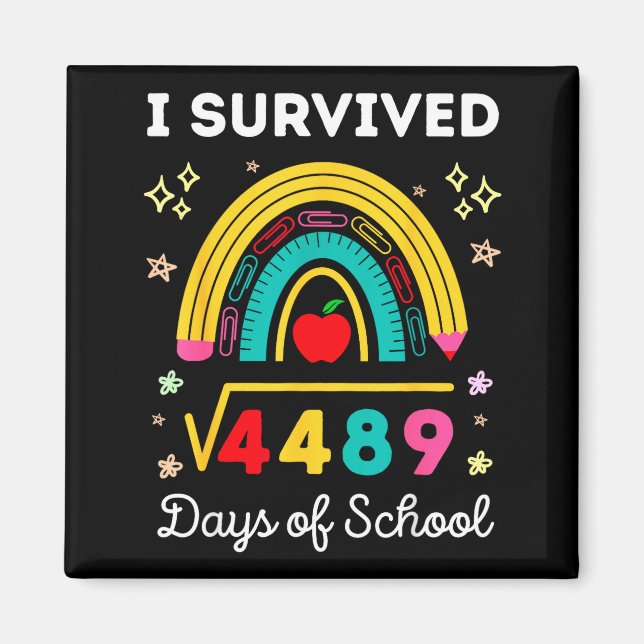 Imã I Survived Square Root 4489 67 Days Of School Math (Frente)