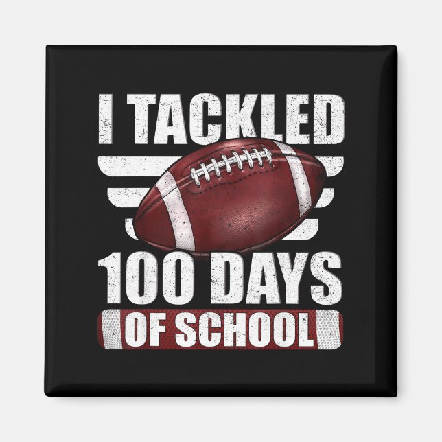 Imã I Tackled 100 Day Of School Football 100th Days Te (Frente)