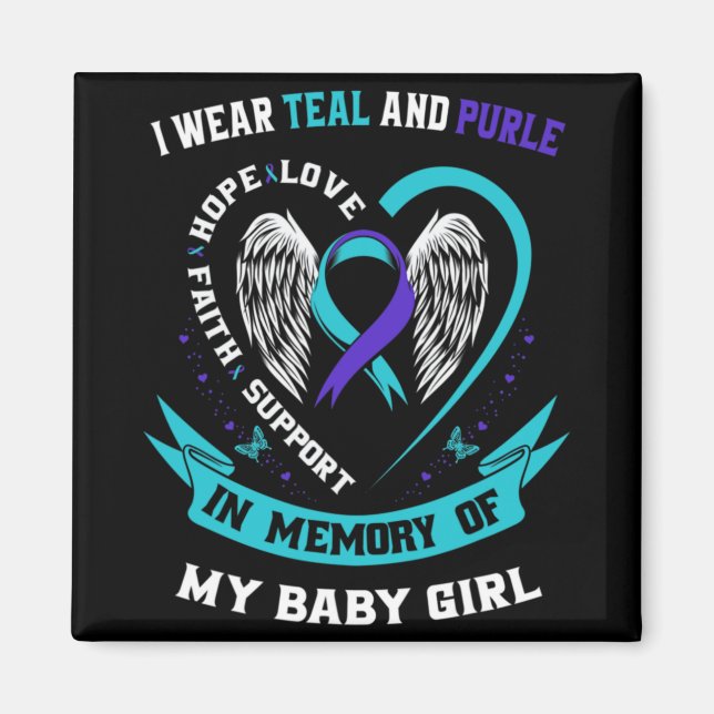 Imã I Wear Teal And Purple Ba  (Frente)